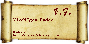 Virágos Fedor névjegykártya
